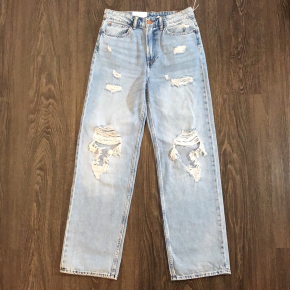 H&M Loose Straight High Waist Jeans - Picture 1 of 16